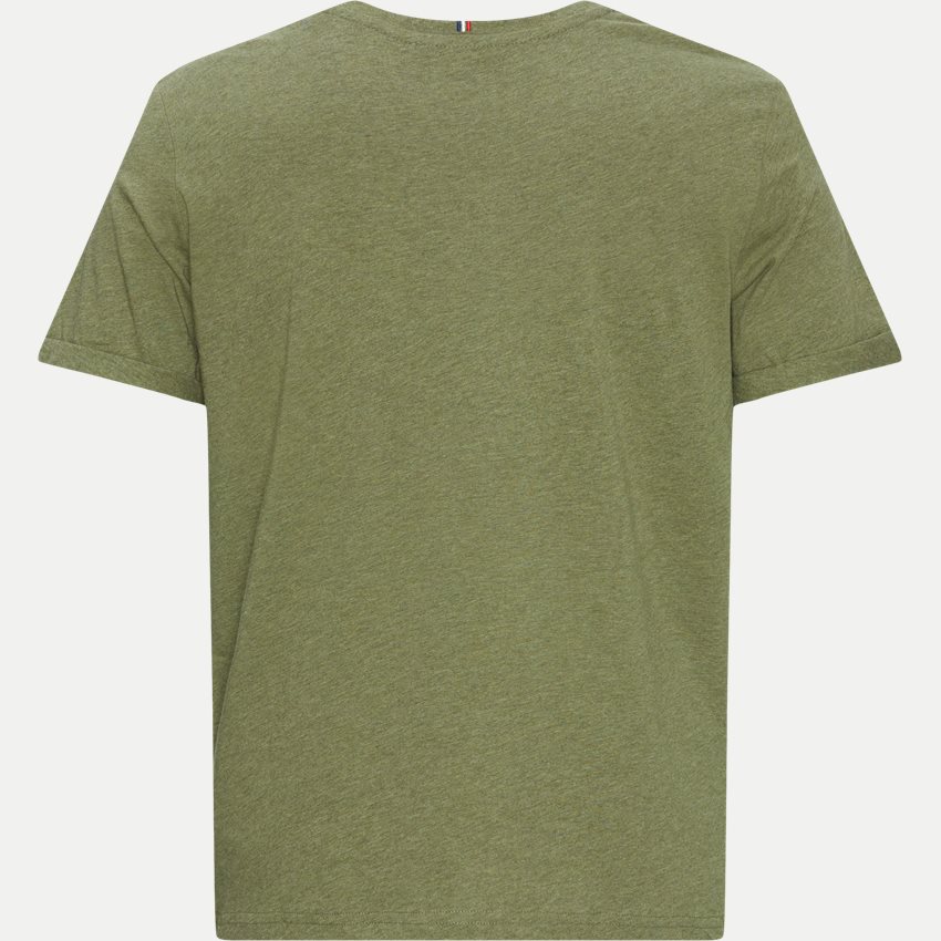 Les Deux T-shirts NØRREGAARD T-SHIRT LDM101155 2402 SURPLUS GREEN MEL/ORANGE